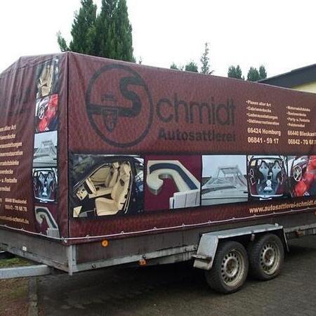 Werbeplane für Firmenanhänger
