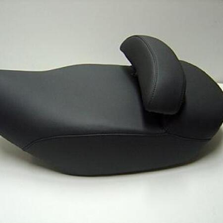 Motorradsitz in Schwarz auf weißem Hintergrund